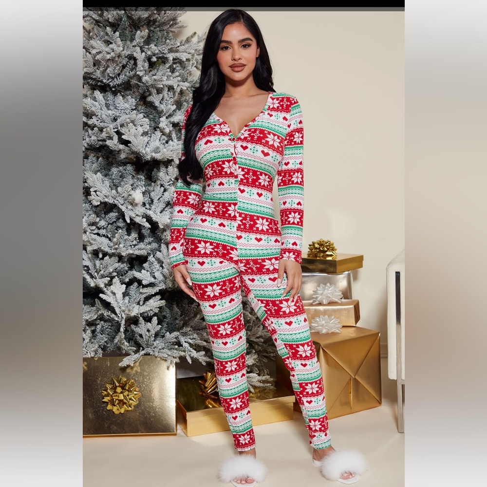 Underneath the Mistletoe PJ Jumpsuit Onesie